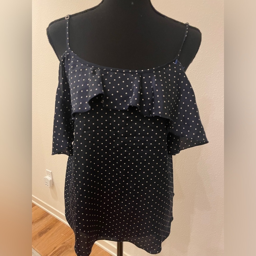 Victoria’s Secret Navy Polka Dot Sleeveless Tank Top - Size M